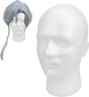 Hairpieces Stand Holder - Sturdy Foam Head Model, Wig Holder Stand | Lightweight Male Wig Display Mannequin Head, Salon Styling Tool for Wig Display, Hair Design Practice, and Hat Display