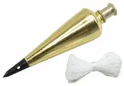Work Force 225g Brass Plated Plumb Bob | Rust-Resistant with Hardened Tip