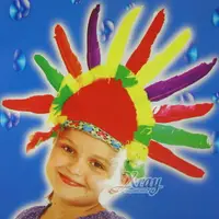 在飛比找樂天市場購物網優惠-印地安羽毛頭飾(小孩)，萬聖節/Party/角色扮演/化妝舞