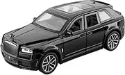 Finished Scale Model 1:32 for Rolls Royce Cullinan Luxury SUV Alloy Car Model Pull Back Sound Light All Doors Openable Vehicle Model Presents Ornaments(Black)