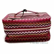 New Missoni For Target Train Case Make-up Tote Passione Purple Chevron Zigzag