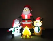 Christmas Inflatable Air Blown Santa Snowman Reindeer Campfire Marshmallow Decor