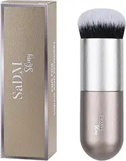 Kabuki Makeup Brush - Blender Brush for Powder, Cream, Liquid Foundation, Sunscreen, Blush Blending & Bronzer - Professional Make Up Brush - Full Face Makeup Brush - Vegan & Cruelty Free