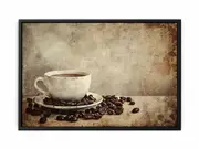 Vintage Coffee Poster Framed Print Fine Art Poster Print