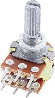 Aexit Knurled (Potentiometer) Shaft Top Adjustment Double Linear Carbon Film Potentiometer (25ry405qf345) 100K Ohm