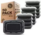 50 pack Meal Prep Containers, Microwave Safe Food Storage Containers with Lids