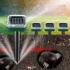 8/16Pcs Ultrasonic Snake Repeller Multi Pulse Solar Powered Pest Repellent
