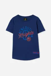 NRL Kids Puff Print Tee Shirt - Newcastle Knights - Toddler Youth T-Shirt