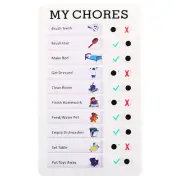 Checklist Board, Plastic Chore Chart to Do List Task Planner My Chore, White