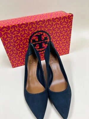 Tory Burch Sz 6M “Ivy” 65mm Suede Leather Low Heel Pointed Toe Pumps