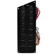 Ski Centurion 3 X 8 3/8 Inch Black Plastic Marine Boat Breaker Switch Panel