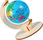 Angoily Kids' Wooden Earth Globe Science Educational Globe Ideal For Classroom Decor Children Wooden Planet Model