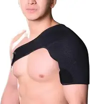 Left/Right Shoulder Brace for Women Men Rotator Cuff,Adjustable Shoulder Support for Shoulder Pain Relief，Dislocated AC Joint,Sprain,Bursitis, Tendinitis,Shoulder Support Strap (XL(Left))