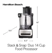 Hamilton Beach 14-Cup Stack & Snap Duo Food Processor