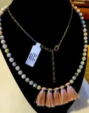 New Beaded Necklace Made In China With Tag. Appears To Be Amazonite Beads.