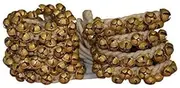 [GRAINEX ENGINEER] Grainex Ghungroo Kathak Dancing Anklet Bells | Dancing Anklet Bells for Kids Baby Adult Class With White Soft String Pair | 12 No. Ghungroo (75+75 Bells)