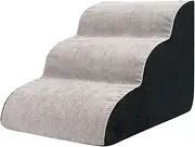Steps Stairs - 3-Steps Sponge Staircase | Dog Bed Stairs | Dog Steps Stairs with Flannel Cover | Anti-Slip Dog Cat Ramp Ladder Non-Slip Pet Supplies Sofa Bed Ladder for Cats