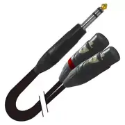 ProX XC-SYXF05 5' 1/4" TRS-M Stereo to Dual XLR-F High Performance Y Cable