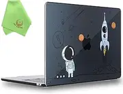 UESWILL Compatible with 2023 2024 20205 MacBook Air 15 inch M2 M3 M4 Case Model A2941 A3114 A3241, Pattern Hard Shell Case Cover + Microfiber Cloth, Astronaut A