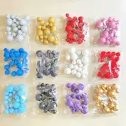 20PCS 2cm-4cm Spheres Cake Topper Mixed Glitter Balls Set Baby Shower