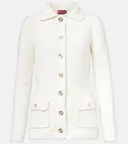 [Gucci] Gucci Interlocking G cotton-blend cardigan AU 14 white