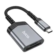 Hoco UA25C USB-C 2 in 1 Card Reader - Gray