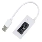 USB Ammeter Voltmeter Charging Capacity Tester Detector - White