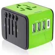 FAST 3.4A Universal Travel Adapter 3USB+Type-C Outlet Converter