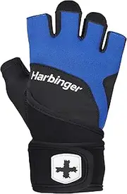 Harbinger Training Grip Wristwrap Weight Lifting Gloves, Unisex