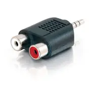 [3.5M-2RCAF-ADP] 3.5mm Stereo Audio to 2 X RCA Stereo ADAPTER (1) Male to (2) Female