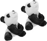 KICHOUSE 2 pcs Plush Animal Slap Bracelets Adorable Panda Design for Comfortable Wrist Decor Party Favor for Birthdays Halloween Christmas and More