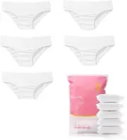 [Dolemay] 5 Pcs Women’s Disposable Underwear,Maternity Disposable Underwear,Pure Cotton Ladies Discreet Panties,Disposable Briefs for Women,Disposable Underwear Briefs for Travel Hotel Spa Hospital