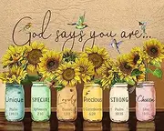 DIY Painting by Numbers for Adults, Sunflower Paint by Numbers, 16X20 Inch Adults Paint by Number Kits for Beginners on Canvas, Flameless Color by Number Art Kits for Kids