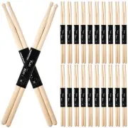 36 Pairs Drumsticks Maple Round Wood Tip Drum Sticks Classic Drumsticks for A...