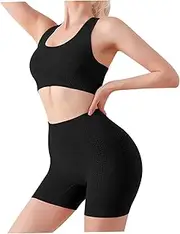 [DEARMAMY] Gym Shorts Women Tank Top for Activewear Yoga Lightweight Breathable Comfortable Fit High Elasticity Yoga Outfits for Women