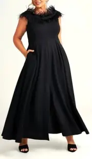 TS TAKING SHAPE plus sz S-M / 18 Birds Of A Feather Gown party event NWT rrp$300