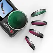 BRDRC ND Filter for DJI Osmo Action 5 Pro Action 4 3, 4-Pack CPL ND16 ND32 ND64 Snap On Lens Filters Set Polarizing Neutral Density Accessories