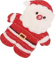 DOITOOL Christmas Santa Claus Iron On Sew On Cloth Embroidered Patches Appliques Holiday New Year Eve Seasonal DIY Crafts Present for Costume Clothing Backpack Hat