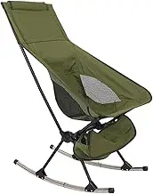Camping Rocking Chair, Portable Swing Hammock Chair, Foldable Recliner Rocking Lounger, Folding Rocking Camping Chair, Portable Outdoor Rocker, Padded Folding Lawn Chair, Foldable Rocking Chair