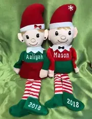 Personalized Plush Elf With Name And Year Of Your Choice