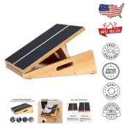 Extra Large Adjustable Wooden Slant Board for Stretching and Recovery - 18"x16"