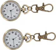 [Holibanna] 2pcs Pocket Watch Counter Plate Tweezers Women Number Display Chain Watches Case Hand Smartwatch Essentials Alarm Fob Charm Digital Watch Nurse Watch Keyring Nurses Watch Titanium