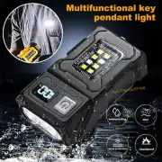 Portable Pocket LED Flashlight Magnetic Keychain Rechargeable Torch Work Light