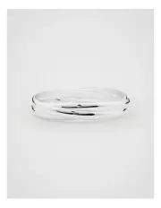 [Seed Heritage] Looped Links Bangle Stack in Silver