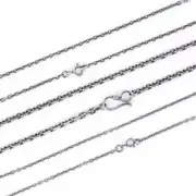 1PC Cuban Link Chain Silver Color Vintage Chains DIY Jewelry Crafting Findings