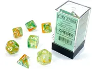 Chessex - Nebula Luminary Polyhedral 7 Die Set – Spring/White (CHX 27555)
