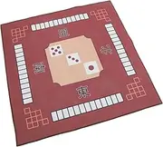 Totority Anti-Slip Soundproof Mahjong Mat Banner Mahjong Table Cloth Soft Polyester Latex Bottom for Home Game Room