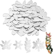 150pcs Teardrop Craft Mirrors 0.5x1 Inch Small Mirror Tiles Non-Stick Mini Glass Mirror Tiles DIY Mirror Teardrop Mini Mirrors for Crafts Art Wall Door Home Decorations