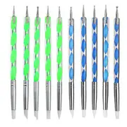 5 X 2 Way Ball Styluses Dotting Tools Silicone Color Shaper Brushes Pen for Polymer Clay Pottery 25 PINK