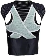 Corrector Lumbar Back Brace Adjustable Support Belt Shoulder Protection Corset Adult Children,Black Gray-Small,Black Gray-Small